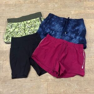 Set of 4 Athletic Shorts: Under Armour, Athleta, RBX, iBody (Cotton on)